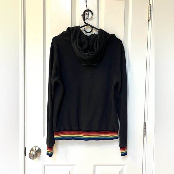 Aviator Nation rainbow detail full zip hoodie size M - Picture 2 of 7